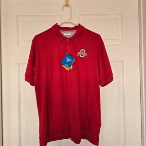 Ohio State University Columbia PFG‎ Vented Omni-Shade Polo Shirt Red Sz M NWT